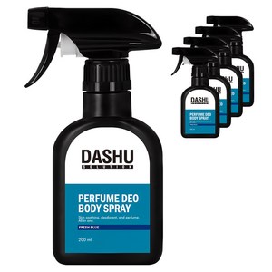 다슈 솔루션 퍼퓸 데오 바디스프레이 프레쉬 블루, 200ml, 5개