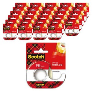 쓰리엠 스카치 투명테이프 522D 디스펜서 12mm x 20m, 30개