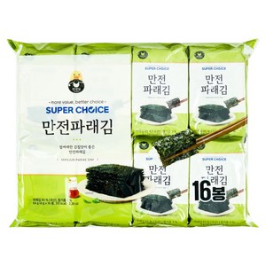만전김 슈퍼초이스 파래김, 4g, 16개