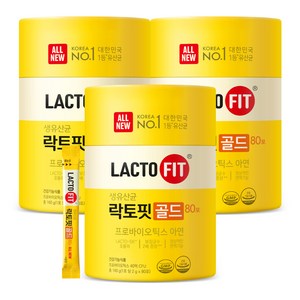 종근당건강 락토핏 정품 골드 80포, 160g, 3개 골드박스 특가