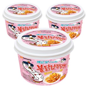 불닭 납작당면 까르보 164.5g, 3개