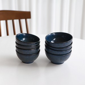 니코트 Everyday collection 밥공기 국그릇 4인 식기 세트, 네이비, 밥공기 4p + 국그릇 4p, 1세트