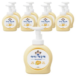 아이깨끗해 항균 폼 핸드솝 순 보송보송 파우더향, 490ml, 9개