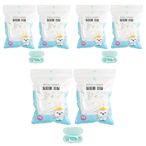 로얄클라쓰 일회용 치실 + 케이스, 7.5cm, 500개입, 6개
