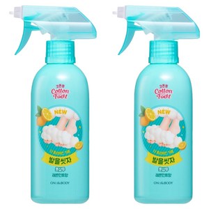온더바디 코튼풋 발을씻자 풋샴푸 레몬민트향, 1개입, 2개, 385ml