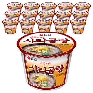 농심 사리곰탕 큰사발면 111g, 16개