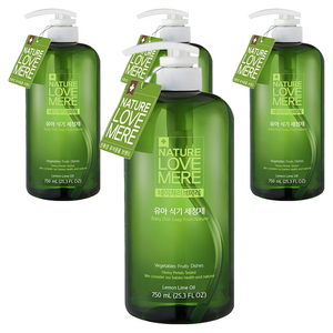네이쳐러브메레 유아 식기세정제, 750ml, 4개