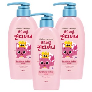 베비언스 핑크퐁 유아용 컨디셔너 자몽릴리향, 3개, 380ml