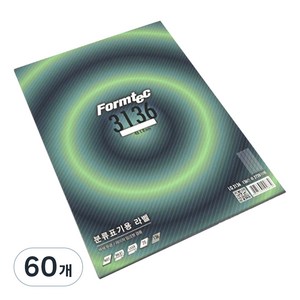 폼텍 전산 분류표기용 라벨지 46 x 8 mm LQ-3136, 136칸, 60개