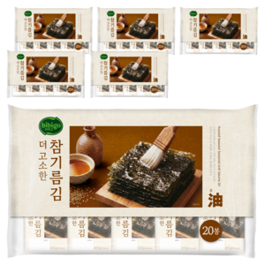 비비고 더 고소한 참기름김, 90g, 6개