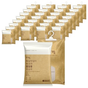 물먹는뽀송 매일매일이 뽀송한 옷장용 옷걸이형 제습제 본품, 400g, 32개