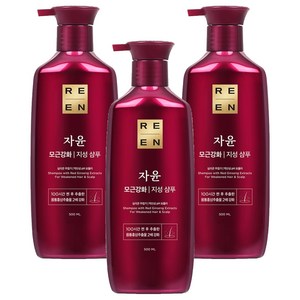 리엔 자윤 모근강화 지성 샴푸, 500ml, 3개