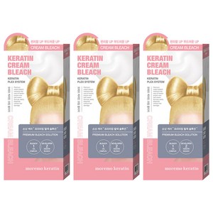 모레모 케라틴 크림 블리치 헤어 탈색제, 90g, 3개