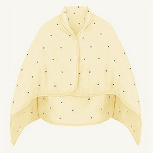 더자리 크리미워싱 웨어러블 자수 다운필 패딩 담요