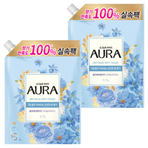 아우라 초고농축 섬유유연제 홀리데이판타지 리필, 1.7L, 2개 골드박스 특가