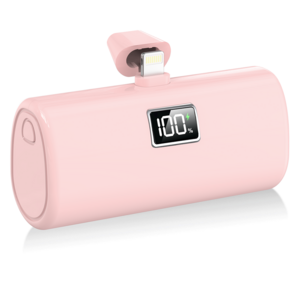 YINTO 고속 미니 보조배터리 8핀 5000mAh, XPB1, 핑크