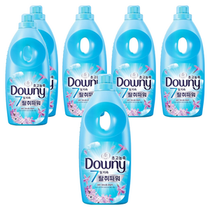 다우니 초고농축 7일지속 탈취파워 섬유유연제 레몬그라스와 라일락 본품, 1.05L, 6개