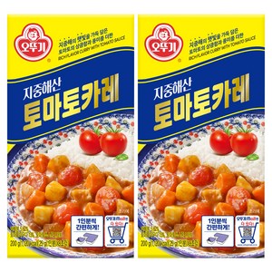 오뚜기 지중해 토마토 카레 고형, 200g, 2개