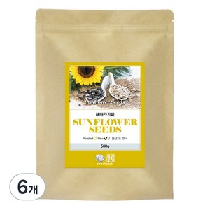 미국산 해바라기씨, 6개, 500g