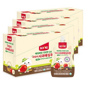 엘빈즈 매일매일 건강한 습관 어린이 건강 주스 20p, 1세트, 사과 + 매실 + 푸룬 혼합맛, 100ml, 1박스