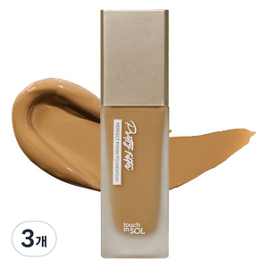 터치인솔 프리티필터 퍼펙트 피니시 파운데이션 35g, 3개, 4호 텐