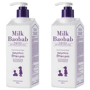 밀크바오밥 베이비&키즈 샴푸, 500ml, 2개