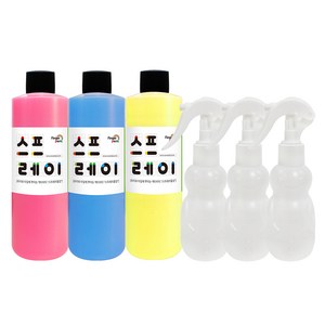 스노우키즈 스프레이물감 250ml 세트, 핑크 + 블루 + 옐로우, 1세트, 280g