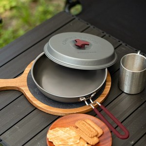 아이두젠 프라이포타 쿠킹 코펠 캠핑 후라이팬 20cm, 그레이, 1개