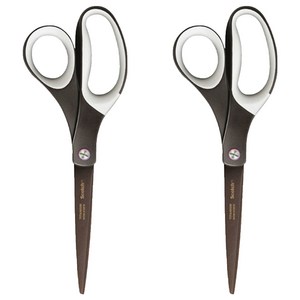 쓰리엠 스카치 프리미엄 티타늄 가위 20.3cm, 브라운 + 화이트, 2개