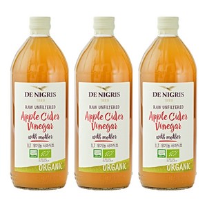 데니그리스 유기농 사과식초, 1L, 3개