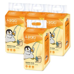 슈퍼대디 미스터펭 매직슬림 밴드형 기저귀 신생아, 소형(S), 176매