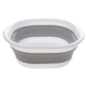 머지샵 접이식 폴딩 다용도 세수 세면 대야 대품, 그레이, 1개