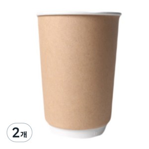 크라프트 이중 종이컵 390ml, 30개입, 2개