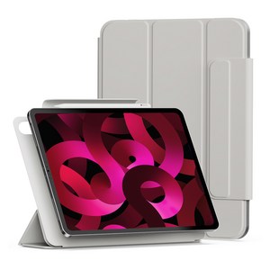 신지모루 마그네틱 폴리오 펜슬 커버 태블릿PC 케이스, 웜 그레이, 1개