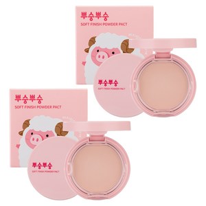 미팩토리 뿌숭뿌숭 파우더 팩트 9g, 핑크, 2개