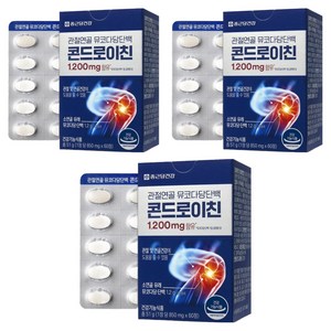 종근당건강 관절연골 뮤코다당단백 콘드로이친, 60정, 3개 골드박스 특가