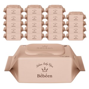 베베앙 오리지널 플러스 유아물티슈 캡형, 55g, 100매, 20개