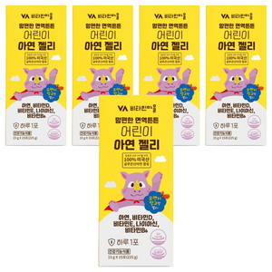 비타민마을 맘편한 면역튼튼 어린이 아연 젤리, 15회분, 5개