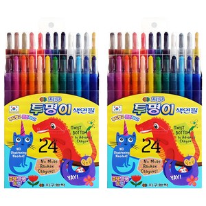 지구화학 투명이 색연필, 24색, 2개