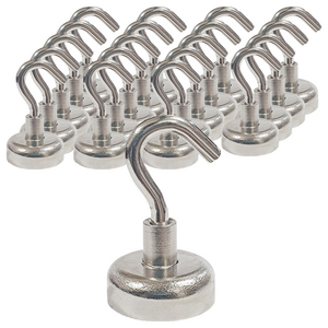 코지파파 초강력 고리 자석 후크 고리형 20mm, 실버, 20개