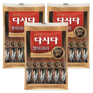 다시다 프리미엄골드 멸치디포리 12p, 60g, 3개
