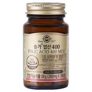 솔가 엽산 400, 100정, 1개