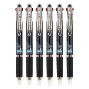 제트스트림 3색 볼펜 0.5mm SXE3-404-05, 블랙, 6개
