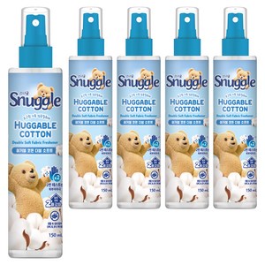 스너글 허거블 코튼 더블 소프트 섬유탈취제 본품, 150ml, 5개