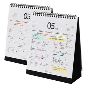 아이씨엘디자인 Desk Calendar 2026, 블랙, 2개