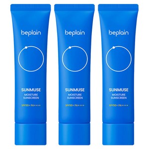 [비건뷰티] 비플레인 선뮤즈 모이스처 선크림 SPF50+ PA++++, 50ml, 3개