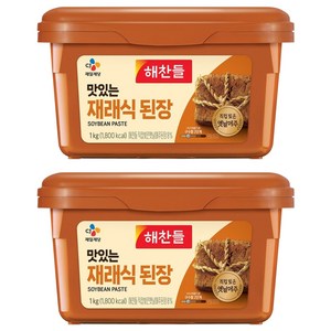 해찬들 맛있는 재래식 된장, 1kg, 2개