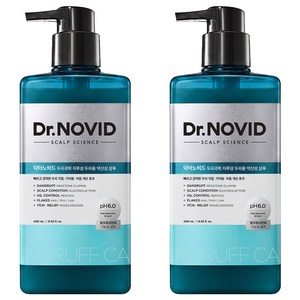 엘라스틴 닥터노비드 탈모증상완화 지루성두피용 약산성 비듬 샴푸, 2개, 400ml