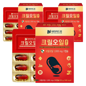 네이처드림 크릴오일 골드 1000mg, 30정, 3개