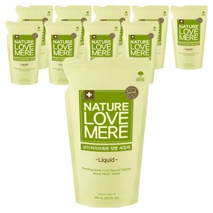 네이쳐러브메레 젖병 세정제 액상 리필, 500ml, 10개